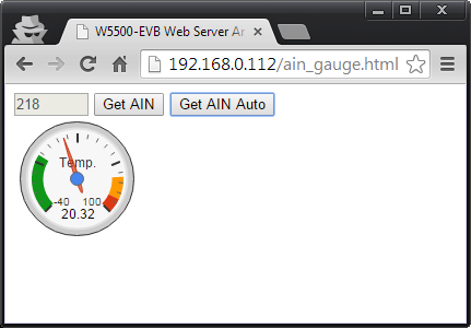W5500-EVB Google gauge chart demo